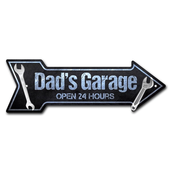 Dads Garage Arrow Sign Funny Home Decor 36in Wide